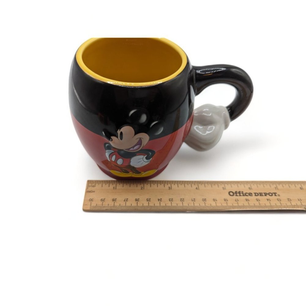 Vtg Authentic Disney Parks Mickey Mouse Mug~Ceramic Big Hand-Glove Handle Unique - Picture 12 of 12